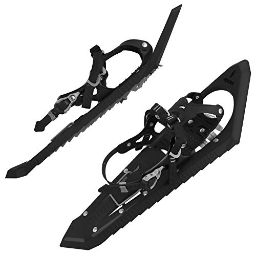 Schneeschuhe Tragetasche Schuhgröße 38 bis 45 mit optionalen Stöcken, farbe schwarz