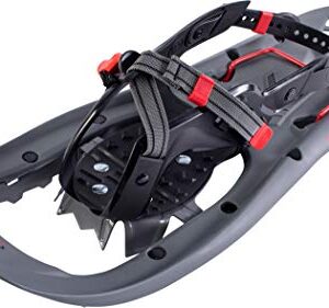 Herren Schneeschuhe Flex TRK 24 in Dunkelgrau und Gelb. Einfache Einbindung, ActiveLift Steighilfe und FlexTail für natürlichen Rollverlauf.