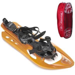 Schneeschuhe mit Steighilfe, orange Farbe, EU 34-42, Tragetasche