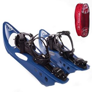 Inook AXM Schneeschuhe mit Steighilfe, ideal für den Winterstiefel, EU 36-47, Set mit praktischer Tragetasche, individuell größenverstellbar, viele patentierte Funktionen