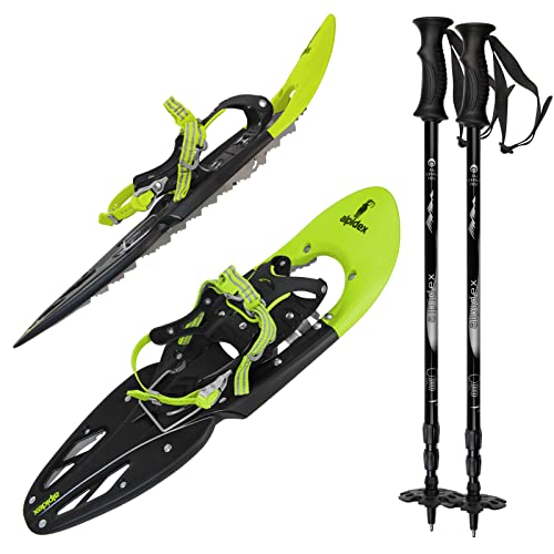 Alpidex Schneeschuhe 29 INCH, ideal für Wintersport und Snowboarden, robust und widerstandsfähig, Steighilfe und Tragetasche optional