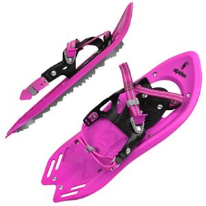 Schneeschuhe für Kinder, ALPIDEX, Schneeschuh Kinder Schuhgröße 26 bis 38 cm, optional mit Teleskopstöcken, für Kinder von 6 bis 12 Jahren geeignet