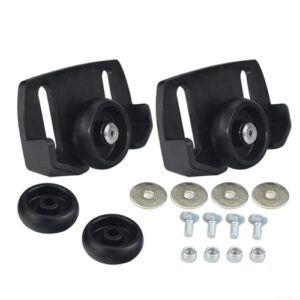 Zwei Paar Schneeschuhe mit Rollen für eine effiziente Schneeräumung auf verschiedenen Schneefräsen, einschließlich 31AH64EG700 und 31AH64FG700