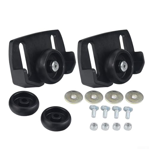 Zwei Paar Schneeschuhe mit Rollen für eine effiziente Schneeräumung auf verschiedenen Schneefräsen, einschließlich 31AH64EG700 und 31AH64FG700