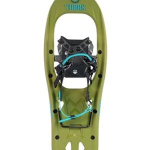 Tubbs Flex HKE Trail Schneeschuhe mit Olivgrün-Design für unebenes Gelände, Quick-Fit-Bindung und Aktivelift