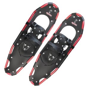 Schneeschuhe mit Aluminium-Rahmen für Damen und Herren, geringes Gewicht, robuste Verarbeitung und ergonomische Form. Egal ob Schuhgröße 36 oder bis zu 135 kg Körpergewicht, diese Schneeschuhe sind ideal für alle, die in den Bergen unterwegs sein möchten.