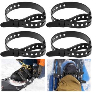 Verstellbares Schneeschuhband-Set aus hochwertigem Gummi für Damen, Herren, Jugendliche und Kinder - Ideal für Snowboardbindungen, Skates und Sportschuhe
